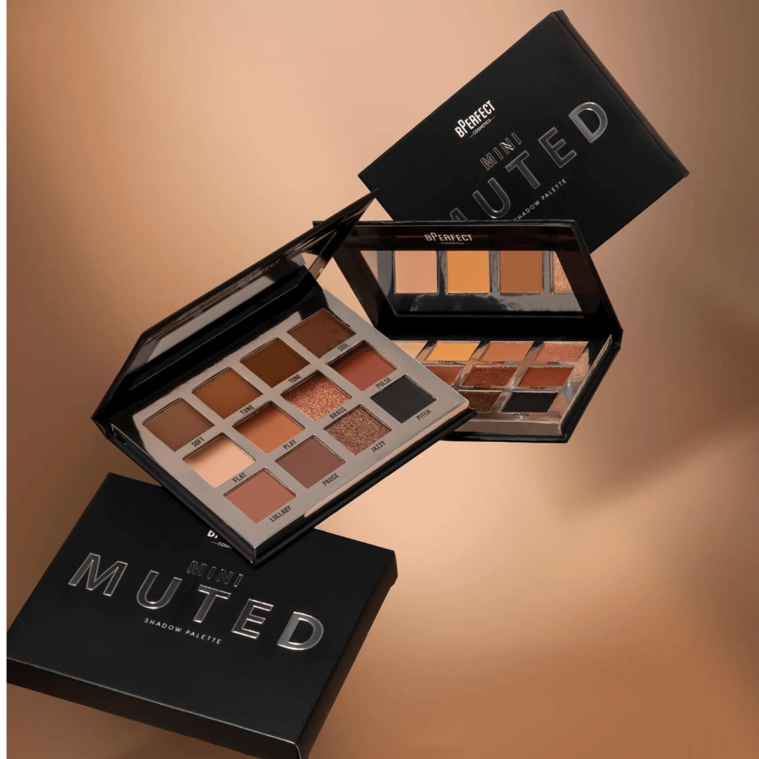 BPerfect mini muted paleta cieni do powiek nude