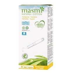 MASMI Natural Cotton Tampony Z Bawełny Organicznej Z Aplikatorem Regular 16 Szt.