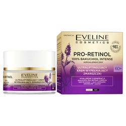 EVELINE Pro Retinol 100% Bakuchiol Ultraliftingujący Krem Wypełniający Zmarszczki 60+ Dzień/noc 50ml