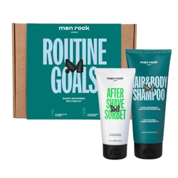 MENROCK SET Routine Goals Essential Grooming Basic Krem Po Goleniu 100ml + Płyn Do Mycia Ciała 200ml