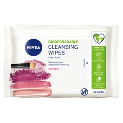 NIVEA Cleansing Wipes Face-Eyes Biodegradowalne Łagodzące Chusteczki Do Demakijażu Do Cery Suchej I Wrażliwej 25szt