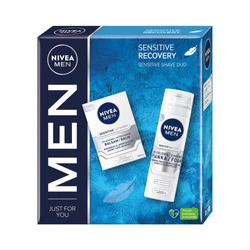 NIVEA SET Men Sensitive Recovery Balsam Po Goleniu 100ml + Pianka Do Golenia 200ml
