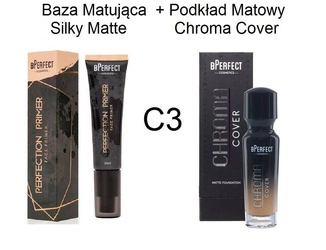 BPerfect Chroma Cover Matte Podkład Matujący C3 + Baza Matująca