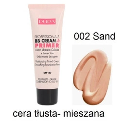 PUPA MILANO Professionals BB Cream & Primer SPF20 Baza Pod Makijaż Do Cery Mieszanej I Tłustej 002 Sand 50ml
