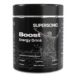 SUPERSONIC Boost Energy Drink Napój Energetyczny Truskawka-Rabarbar Suplementy Diety 215g