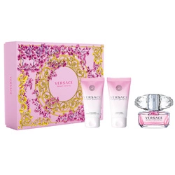 SET VERSACE Bright Crystal EDT Spray 50ml + BODY LOTION 50ml + SHOWER GEL 50ml