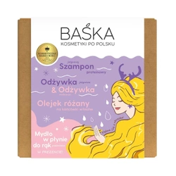 BAŚKA - Zestaw kosmetyków do włosów: szmpon. odżywka i olejek