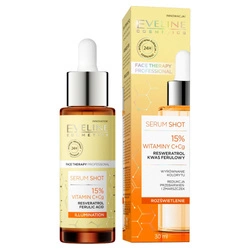 EVELINE Serum Shot 15% Witaminy C + Cg Rozświetlająca Kuracja Do Twarzy 30ml