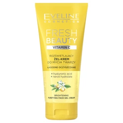 EVELINE Fresh Beauty Rozświetlający Żel-krem Do Mycia Twarzy Z Witaminą C 150ml