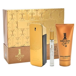 SET PACO RABANNE 1 Million Men EDT Spray 100ml + SHOWER GEL 100ml + EDT 10ml
