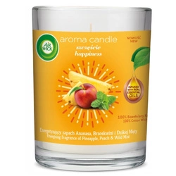 AIR WICK Aroma Candle Happiness Szczęście Świeca Zapachowa Ananas & Brzoskiwnia 220g