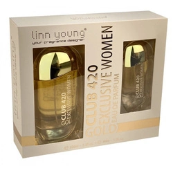 SET LINN YOUNG Club 420 Gold Exclusive Women EDP Spray 100ml + EDP Spray 30ml