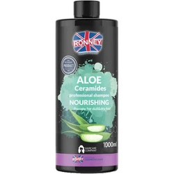 RONNEY Aloe Ceramides Professional Shampoo Nourishing Nawilżający Szampon Do Włosów Suchych I Matowych 1000ml