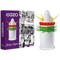 EGZO Jolly Roger Prezerwatywa Z Pieszczącymi Kolcami I Wypustkami Medium 1szt.
