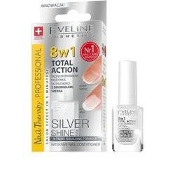 EVELINE Nail Therapy Total Action 8w1 Skoncentrowana Odżywka Do Paznokci Z Drobinkami Srebra 8w1 12ml