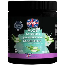 RONNEY Aloe Ceramides Professional Mask Nourishing Nawilżająca Maska Do Włosów Suchych I Matowych 1000ml