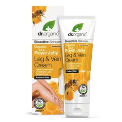 DR.ORGANIC Royal Jelly Leg & Vein Cream Łagodzący Krem Do Ciężkich I Zmęczonych Nóg Z Organicznym Mleczkiem Pszczelim 200ml