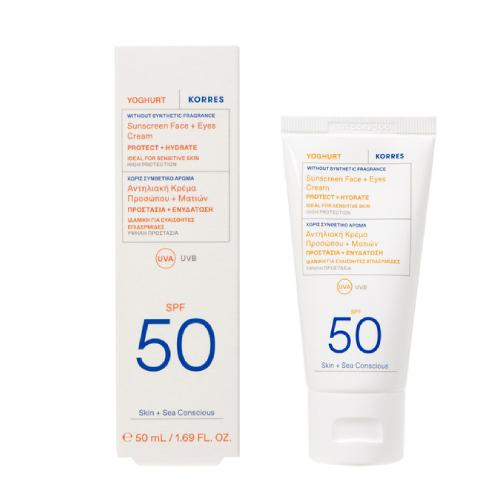 KORRES YOGHURT Krem-żel ochronny do twarzy i oczu SPF50