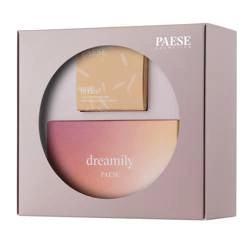 PAESE SET Sparkling Snow Hi Rice! Koloryzujący Puder Ryżowy 10 Light Beige 10g + Dreamily Paleta Cieni Do Powiek 12g