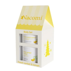 NACOMI SET Peach Sorbet & Lemon Body Scrub Peeling Do Ciała 100ml + 200ml