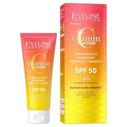 EVELINE COSMETICS Vitamin C 3x Action Nawilżająco-ochronny Krem Do Twarzy SPF50 30ml