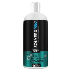 SOLVERX Sensitive Skin Żel Pod Prysznic I Szampon Do Wosów Dla Mężczyzn 400ml