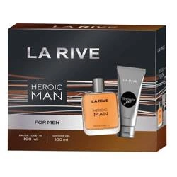 SET LA RIVE Heroic Man EDT Spray 100ml + SHOWER GEL 100ml