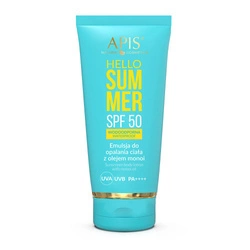 APIS Hello Summer Emulsja Do Opalania Ciała Z Olejem Monoi SPF50 200ml