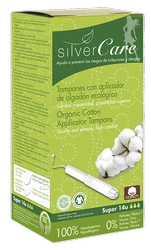 MASMI Silver Care Tampony Z Aplikatorem Z Bawełny Organicznej Super 14szt