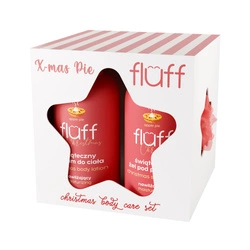 FLUFF SET Christmas Pie Body Care Żel Do Prysznic Apple Pie 200ml + Balsam Do Ciała Apple Pie 200ml + Pianka Do Kąpieli
