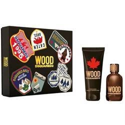 SET DSQUARED2 Wood Pour Homme EDT Spray 100ml + SHOWER GEL 150ml